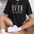 Over Thinking Letter Print Women Cotton Breathable Tee