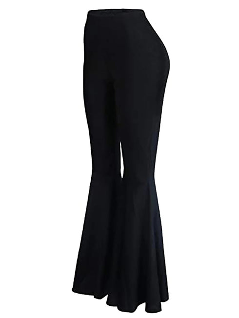 Plus Size Black Flare Pants for Women