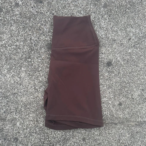 Solid Colour High Waist Yoga Shorts for Women
