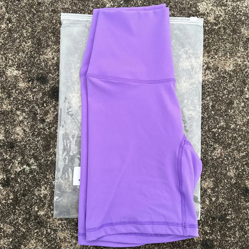Solid Colour High Waist Yoga Shorts for Women