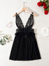 Elegant Black Lace Nightgown for Women