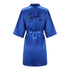 Team Bride Satin Robe with Black Letters