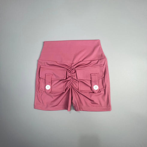 Peach Butt Fitness Cargo Shorts for Women