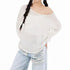 Sexy Sheer Baggy T-shirt for Women 2024 Summer Casual Fashion Loose Pullovers Chic Lazy Solid Color Off Shoulder Top Streetwear