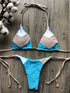 Multicolour Push Up Ribbed Bikini Set