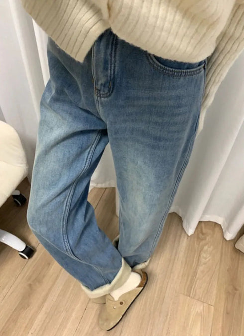 Women's High-Waisted Wide Leg Jeans