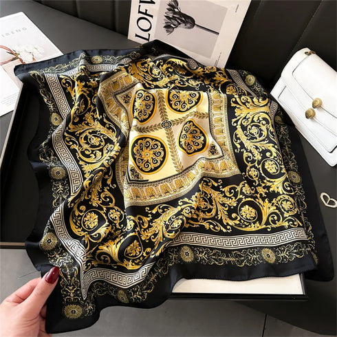 Printed Women's Scarf Pashmina Shawl - 70x70cm