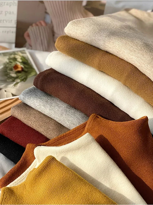 Autumn Women’s Half Turtleneck Pullover Sweater