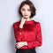 Women blusas long sleeved Slim plus size silk satin shirts office ladies work female Chiffon blouse Elegant blusa feminina