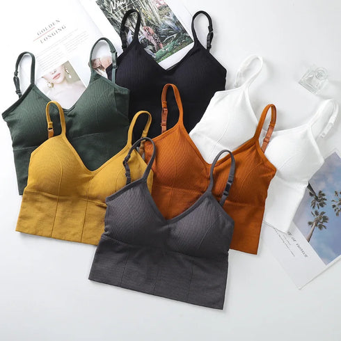 Seamless Vintage Crop Top for Women