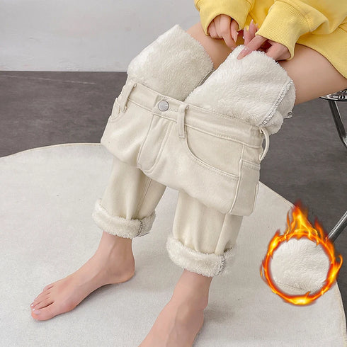 Women's Fleece Lined Harem Pants - Ankle Length