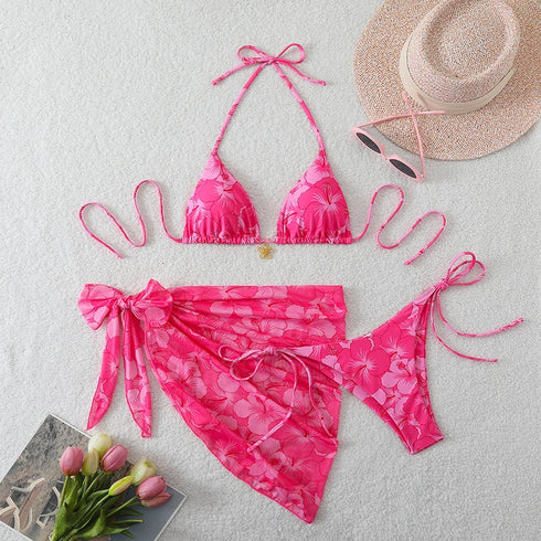 Floral Print Micro Bikini Set for Women