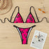 Floral Contrast Print Adjustable Bikini Set