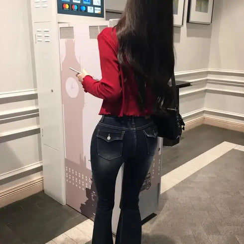 Low Waist Flared Jeans for Women