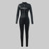 Women's PU Leather Jumpsuit with Zipper Detail
