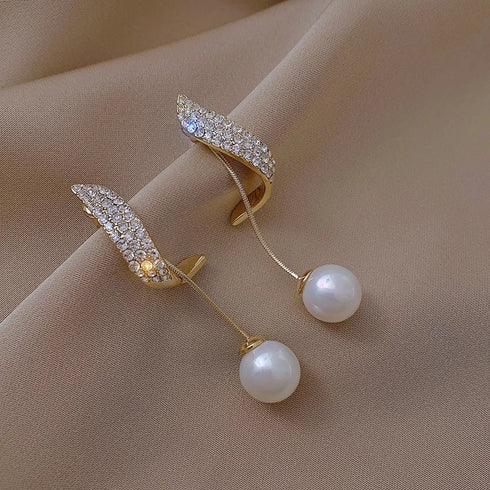 Light Luxury Imitation Pearl Drop Earrings for Women
