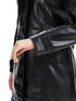 Women's Black Faux Leather Biker Jacket