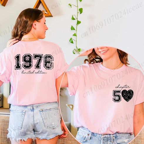 Women's Vintage 1976 O Neck Short Sleeve T-Shirt
