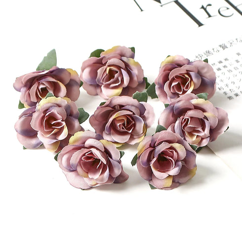 Bulk Mini Silk Roses Artificial Flower Heads for Weddings and Home Decor