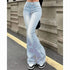 Vintage High Waist Flare Jeans for Women