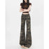 Chic Camouflage Wide Leg Jeans for Women