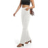 High Waist Straight Leg Jeans in White Beige