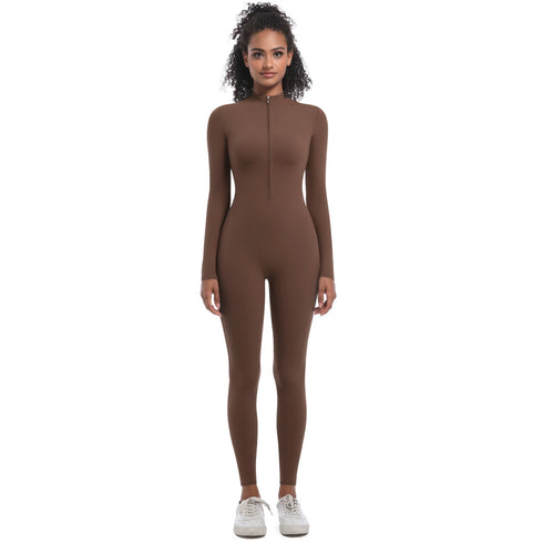 Women's Seamless Long Sleeve Sports Bodysuit