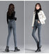 High-Waisted Fleece-Lined Slim Jeans for Women