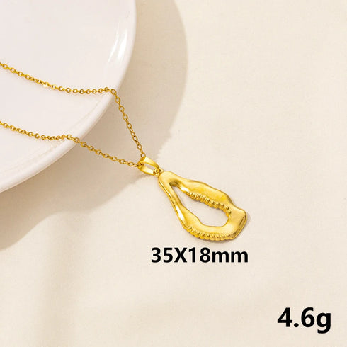Stainless Steel Textured Starfish Pendant Necklace