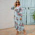 Summer Bohemian Maxi Dress with Long Sleeves