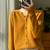 100% Pure Merino Cashmere O-Neck Cardigan for Women