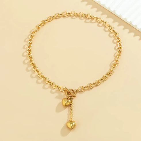 Elegant Big Heart Pendant Necklace for Women