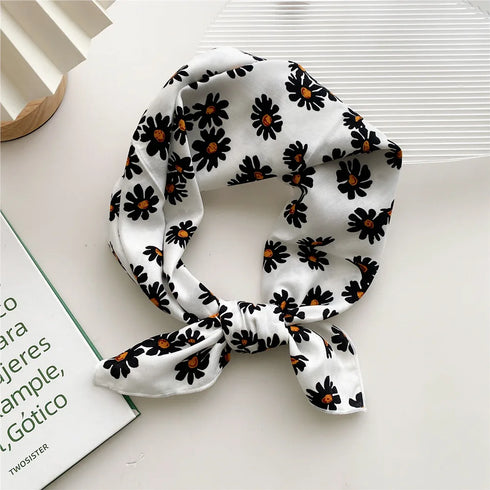 55cm Laies Cotton Linen Square Scarf for Women
