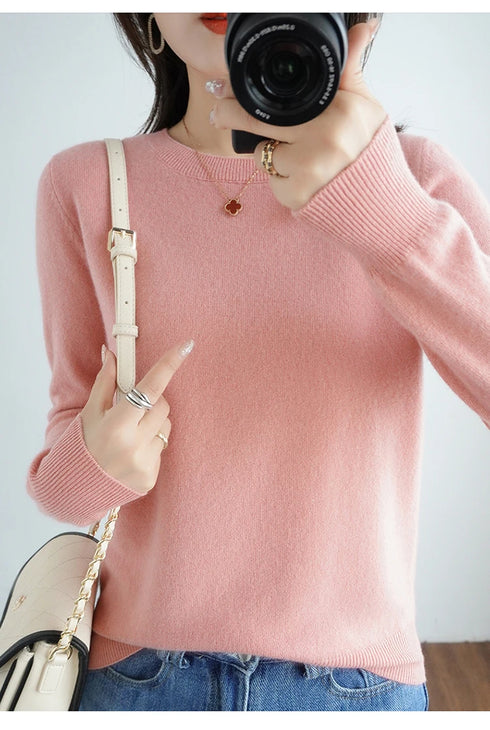 Casual Knitted Pullover Sweater for Women