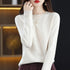 100% Pure Wool Cashmere O-Neck Pullover Sweater