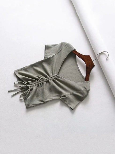 Sexy V Neck Cropped Tank Tops Women Slim Fit Ribbed Camis Candy Colors for Summer Party Streetwear