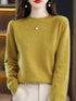 100% Merino Wool O-Neck Sweater for Women