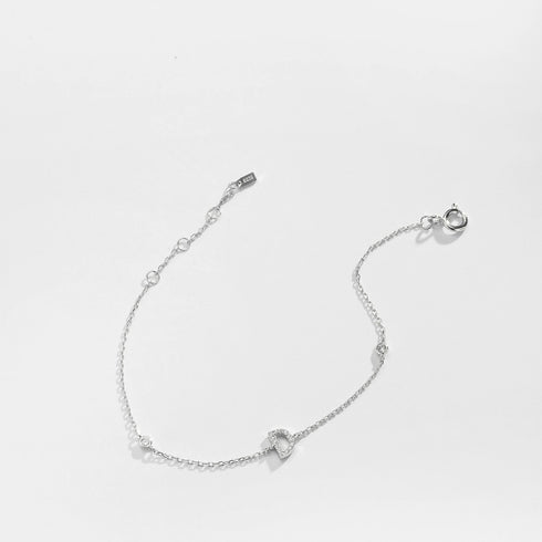 Personalised 925 Sterling Silver Initial Charm Bracelet