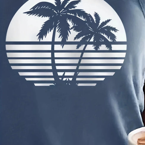 Women's Coconut Tree Print Sleeveless Tank Top