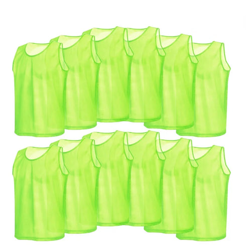 12 Pack Soccer Training Vests for Adults and Kids