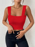 Square Neck Sleeveless Summer Crop Top