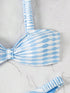 Blue Striped Two-Piece Bikini Set