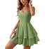 Elegant Double-Layer Suspender Dress for Evening Events