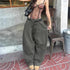 Women’s Green Baggy Denim Trousers