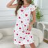 Women's Heart Print Casual Nightgown