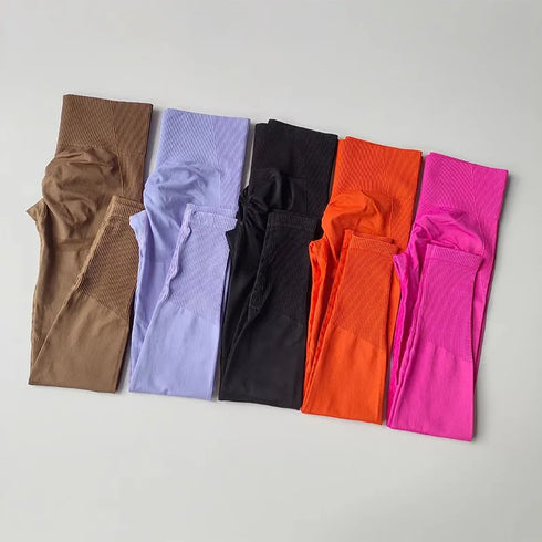 Seamless High Waist Leggings and Sports Bra Set