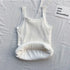 Autumn Winter Fleece Knit Tank Tops Women Thin Strap Sleeveless T-Shirt Female Backless Basic Tops Camis Lady Casual Solid color