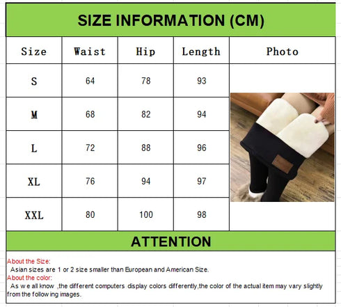 High Waist Fleece-Lined Warm Leggings for Women