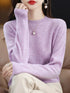 Women's 100% Merino Wool O-Neck Pullover Sweater