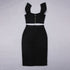Summer Women’s Bodycon Skirt Suit in Black, Red, and Pink